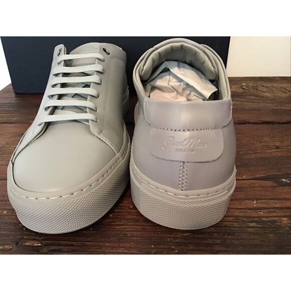 Good Man Brand Edge Lo Top Sneaker Wet Weather Grey Leather Italy Mens Size 11.5 - Picture 6 of 6